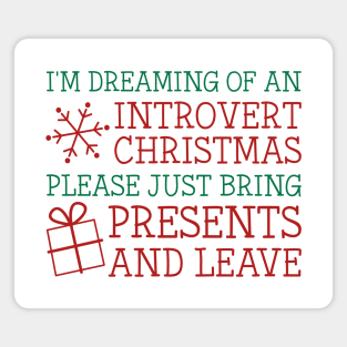 Introvert Christmas Magnet